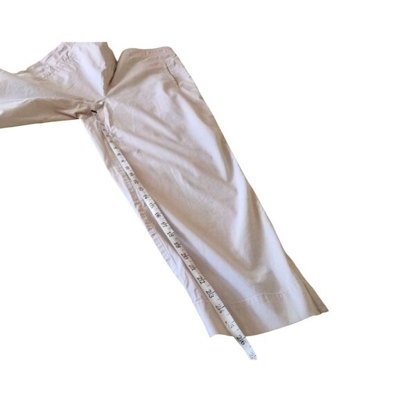 Vintage Talbots Women's Khaki Cropped Pants Size 12 Stretch 95% Cotton/4% Lycra - Picture 9 of 11